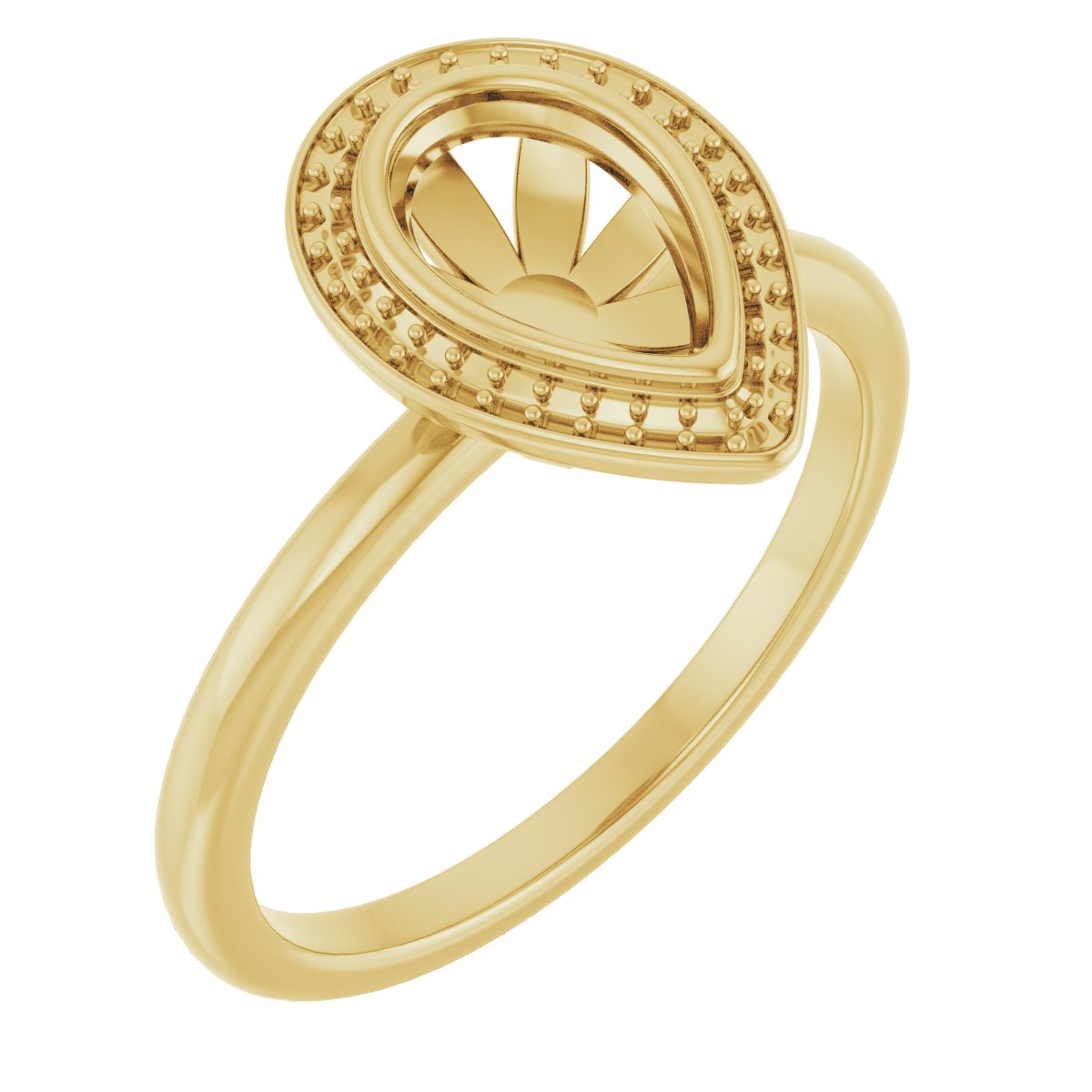 Bezel-Set Halo-Style Ring