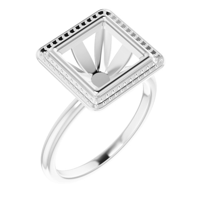 Bezel-Set Halo-Style Ring