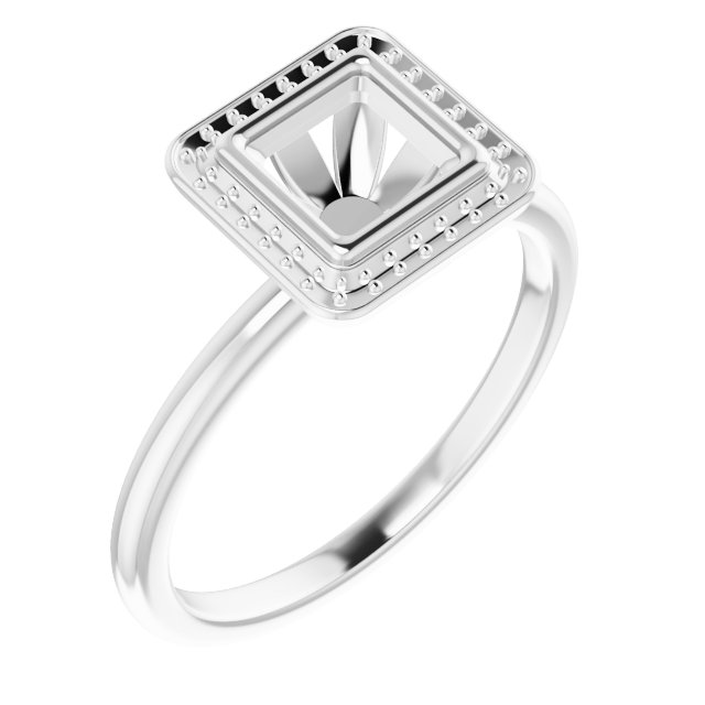 Bezel-Set Halo-Style Ring