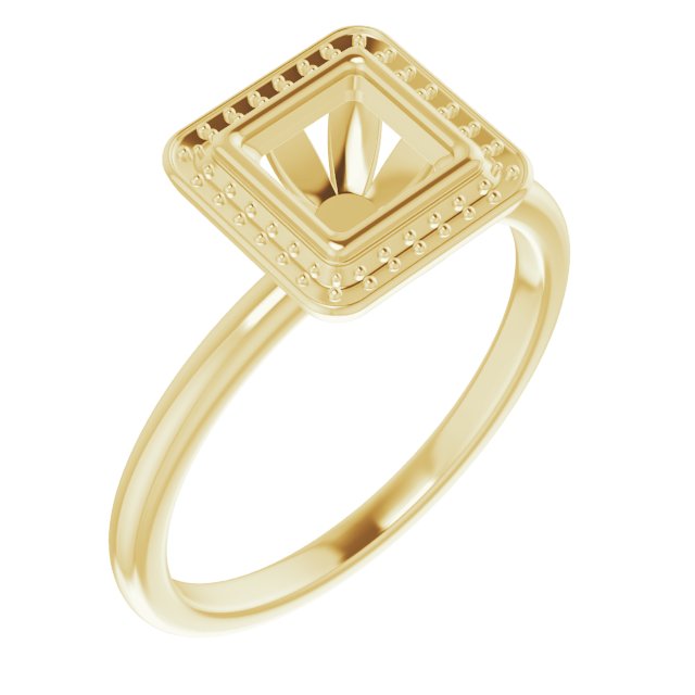 Bezel-Set Halo-Style Ring