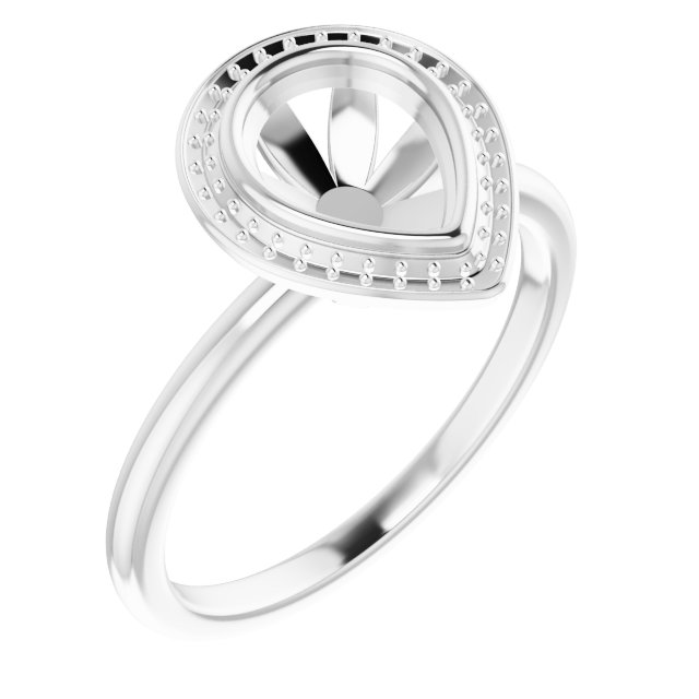 Bezel-Set Halo-Style Ring