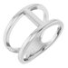 Sterling Silver 11.3 mm Negative Space Ring