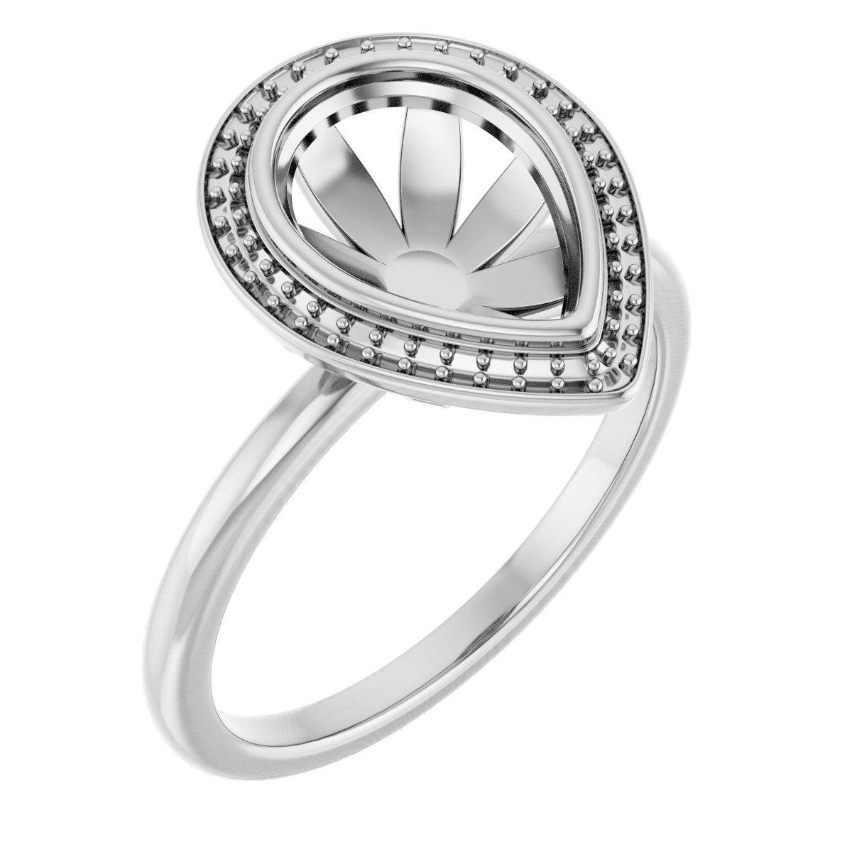 Bezel-Set Halo-Style Ring