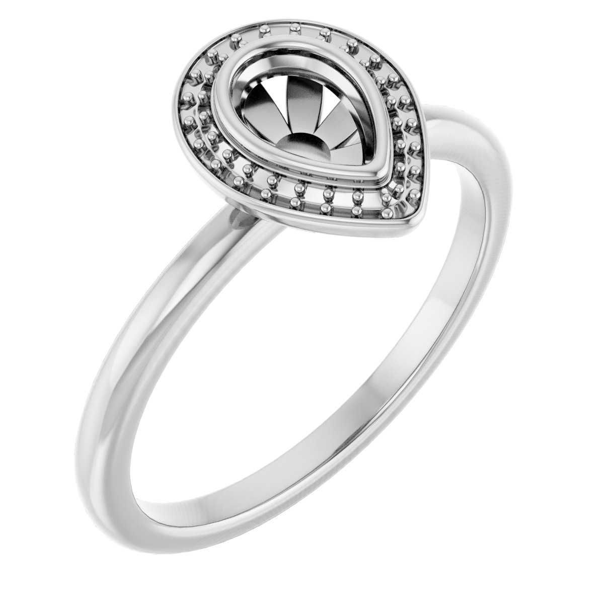Bezel-Set Halo-Style Ring