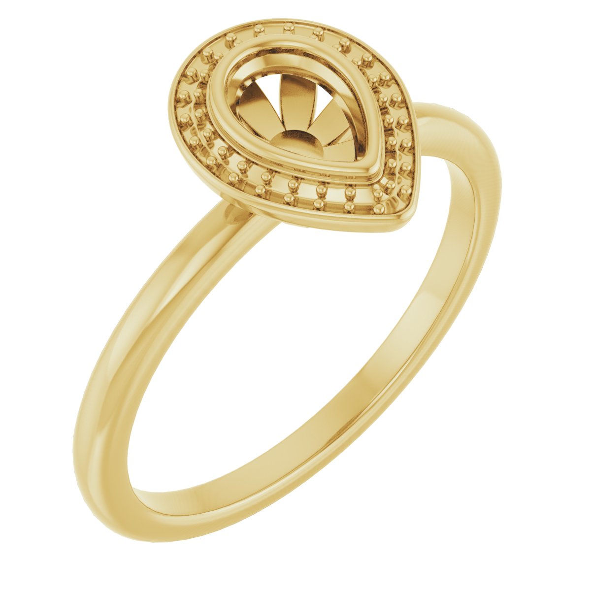Bezel-Set Halo-Style Ring