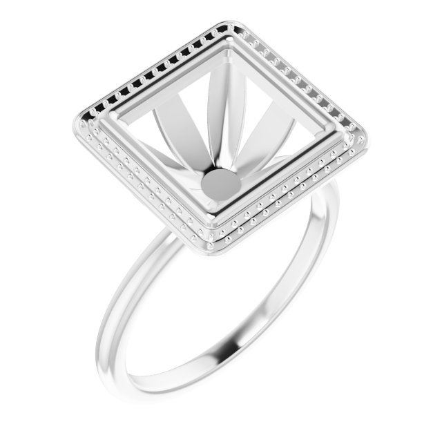 Bezel-Set Halo-Style Ring