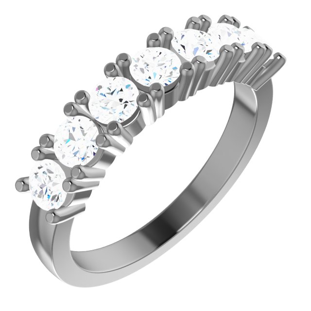 Platinum Diamond Anniversary Ring .5 CTW Ref 829876