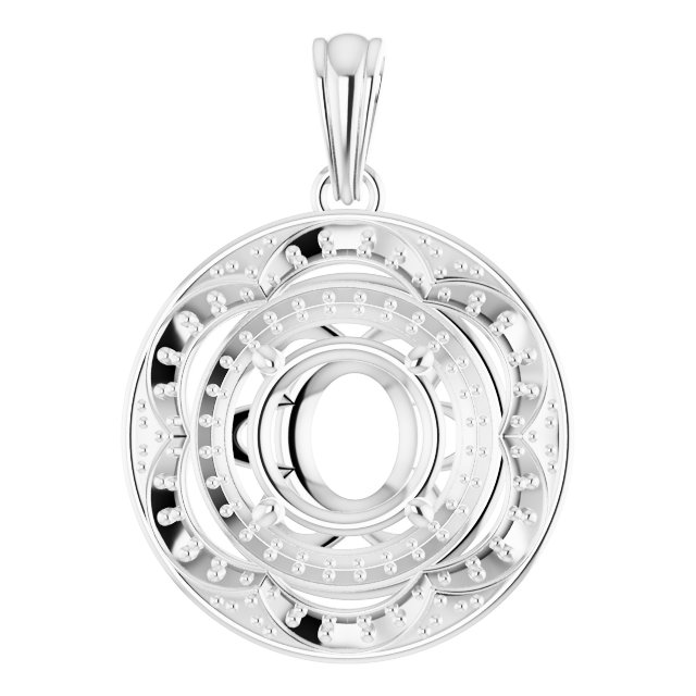 Vintage-Inspired Halo-Style Pendant