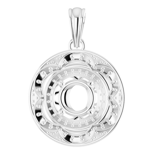 Vintage-Inspired Halo-Style Pendant