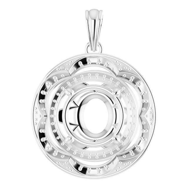 Vintage-Inspired Halo-Style Pendant