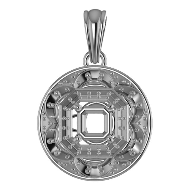 12 x 10 mm Emerald Pendant Mounting