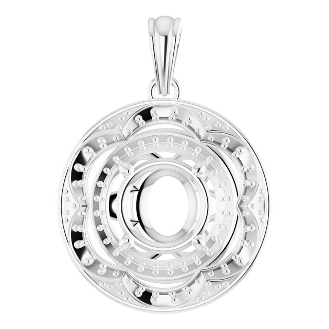 Vintage-Inspired Halo-Style Pendant