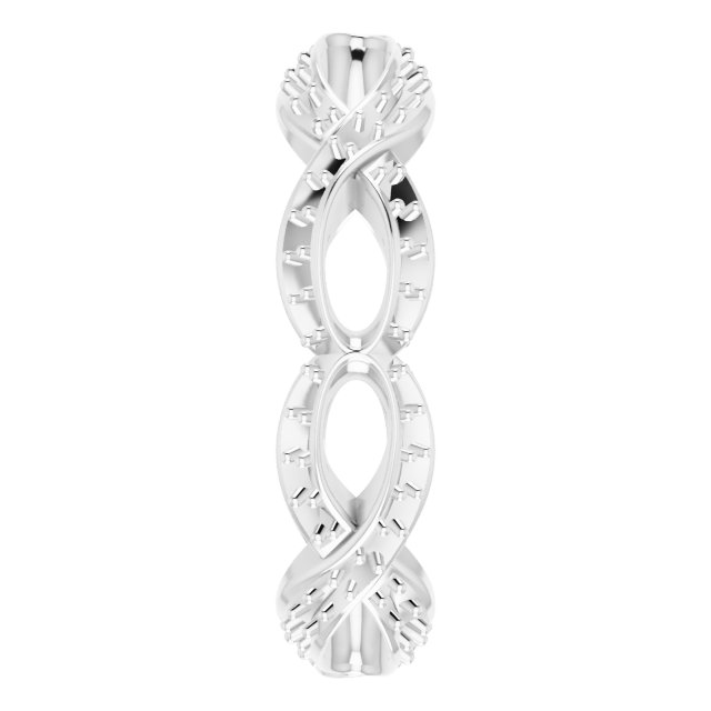 14K White 1/2 CTW Diamond Sculptural-Inspired Eternity Band Size 7