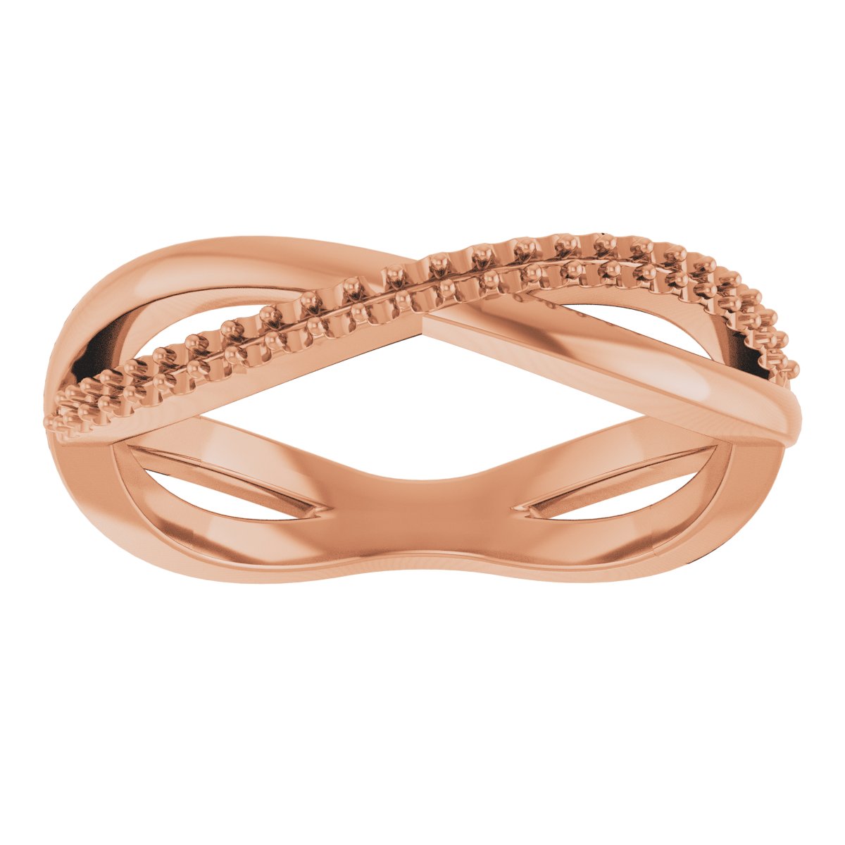 14K Rose 1/10 CTW Diamond Infinity-Inspired Anniversary Band