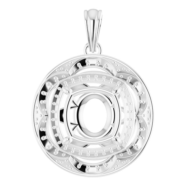Vintage-Inspired Halo-Style Pendant