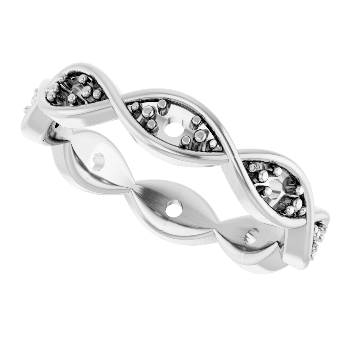 14K White 1/6 CTW Natural Diamond Eternity Band Size 7-5