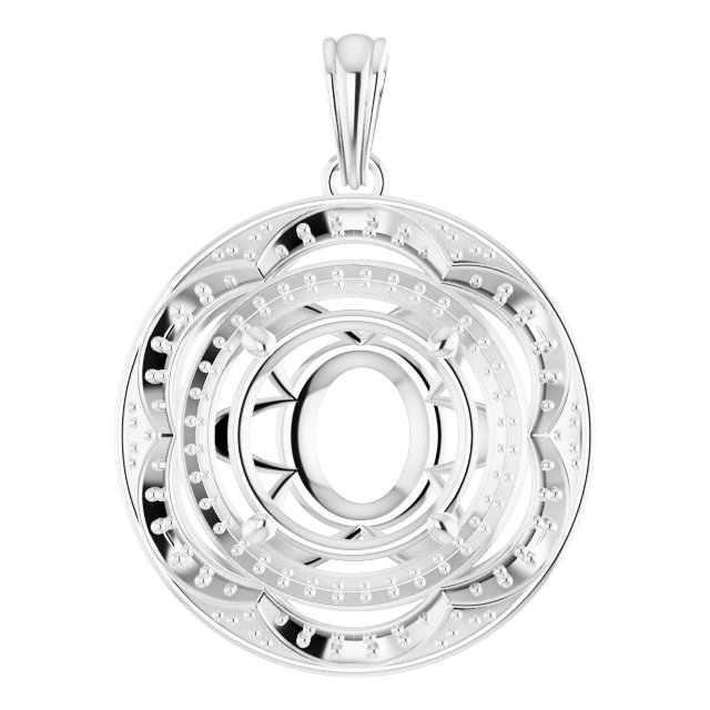 Vintage-Inspired Halo-Style Pendant