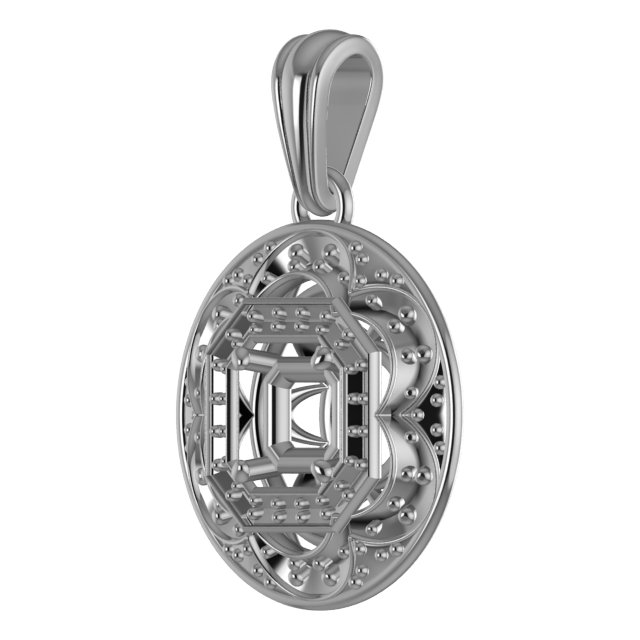 12 x 10 mm Emerald Pendant Mounting view 2