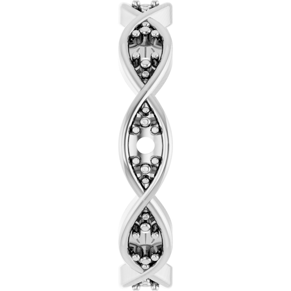 14K White 1/6 CTW Natural Diamond Eternity Band Size 7-4