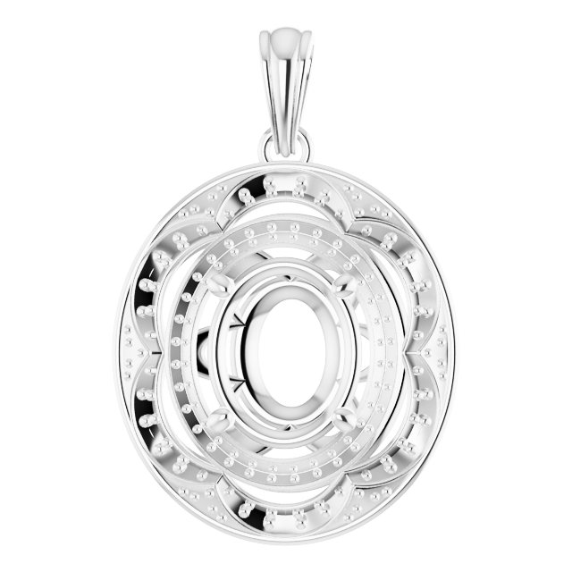 Vintage-Inspired Halo-Style Pendant