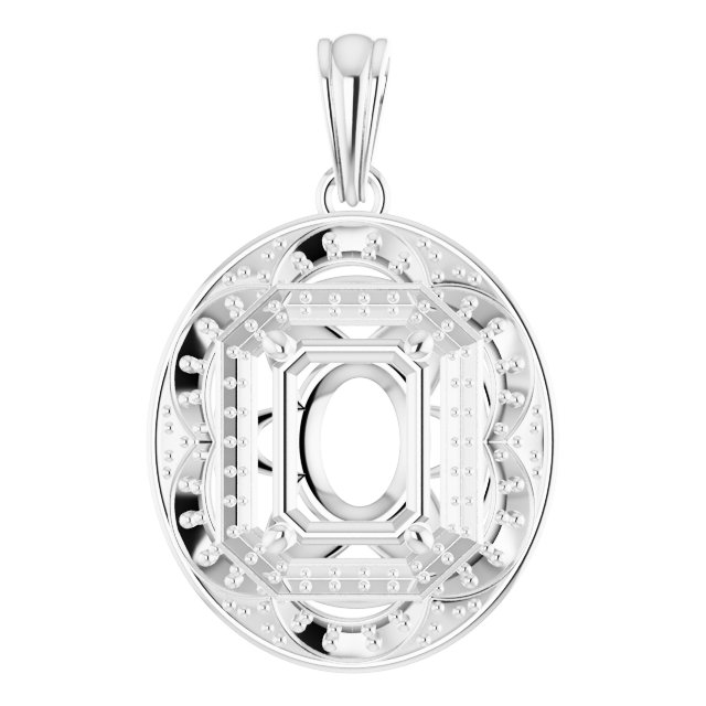 Vintage-Inspired Halo-Style Pendant
