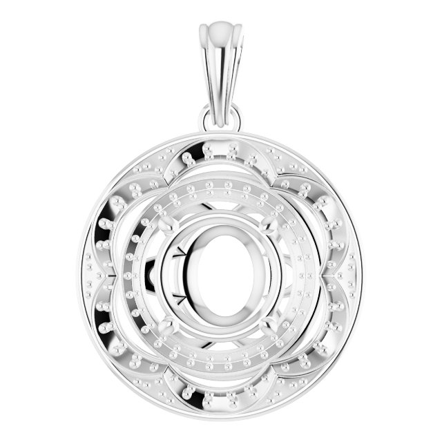 Vintage-Inspired Halo-Style Pendant