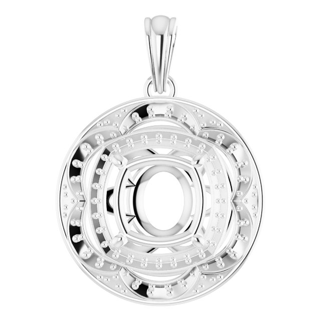 Vintage-Inspired Halo-Style Pendant