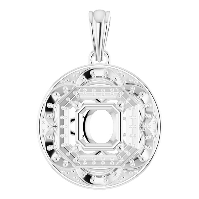 Vintage-Inspired Halo-Style Pendant