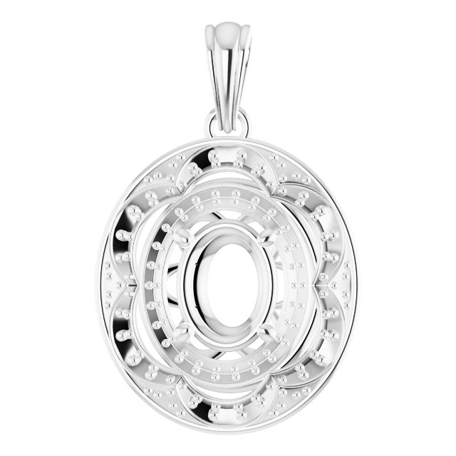 Vintage-Inspired Halo-Style Pendant