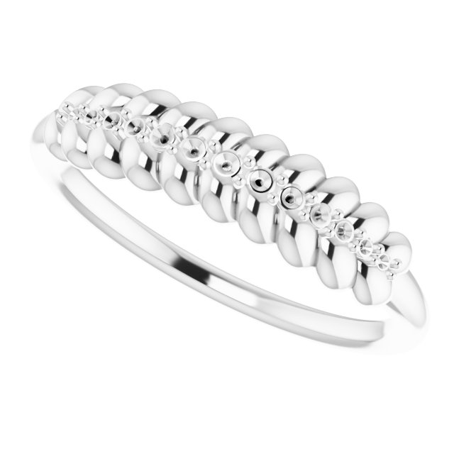 1/10 CTW  Natural Diamond Rope Ring view 5