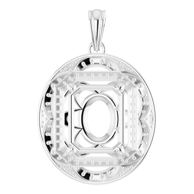 Vintage-Inspired Halo-Style Pendant
