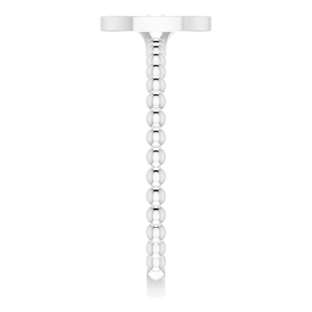 1/6 CTW Natural Diamond Cluster Beaded Ring view 4