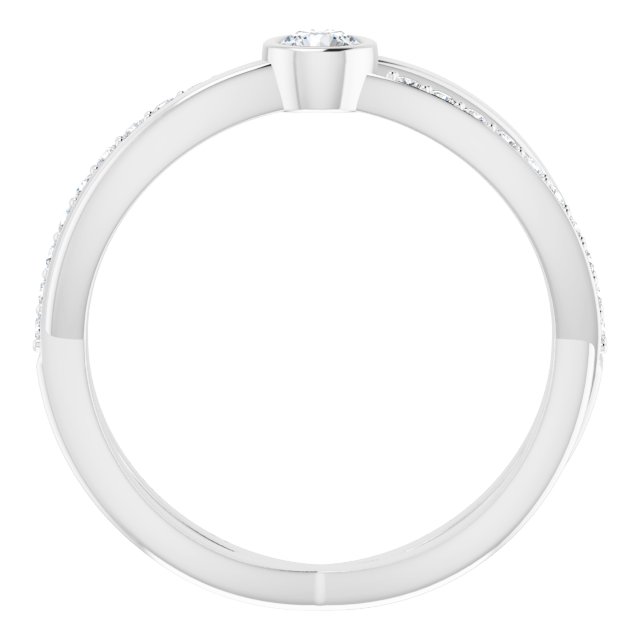14K White 3.4 mm Round 1/3 CTW Diamond Infinity-Inspired Ring