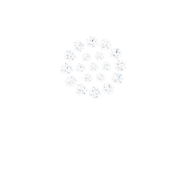 1/8 CTW Natural Diamond Cluster Beaded Ring view 5