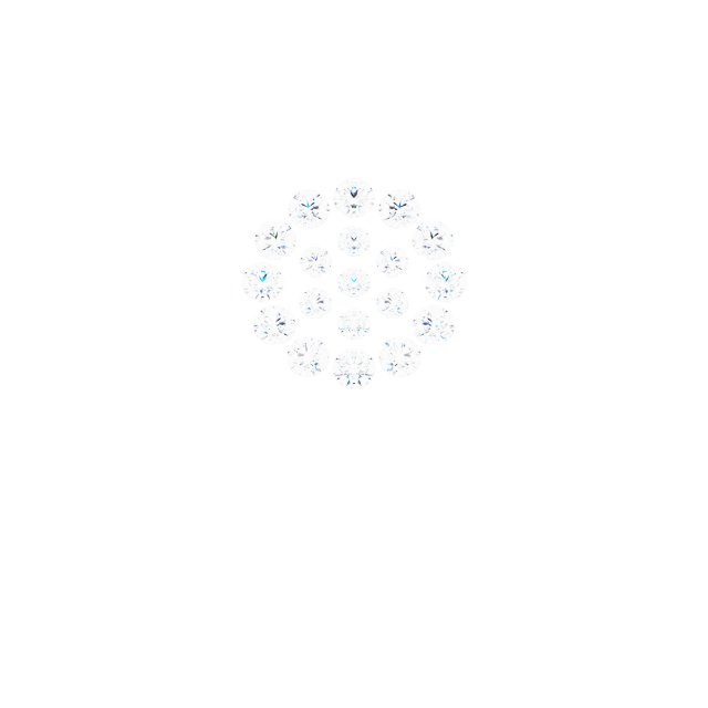 1/8 CTW Natural Diamond Cluster Beaded Ring view 3