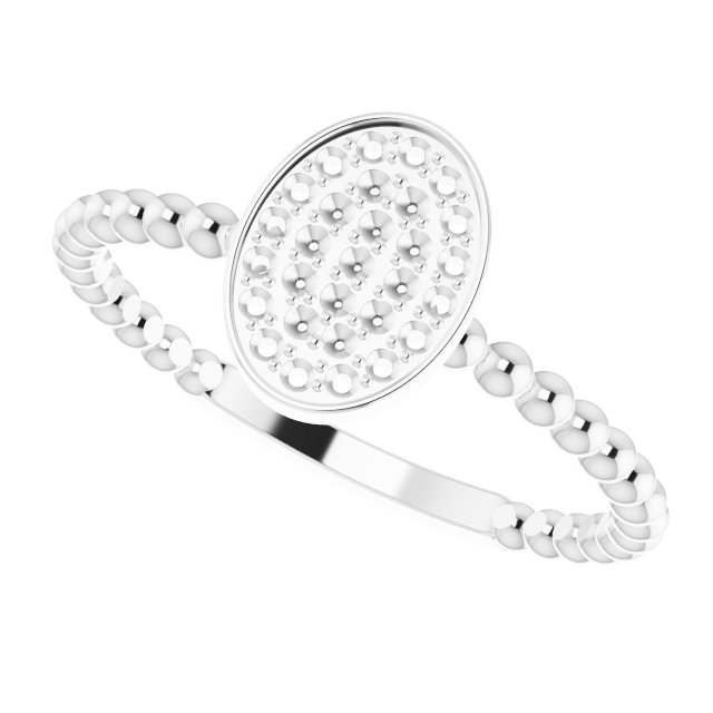 1/6 CTW Natural Diamond Cluster Beaded Ring view 5