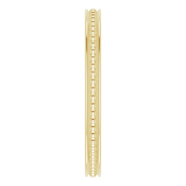 14K Yellow Stackable Bead Ring Size 6