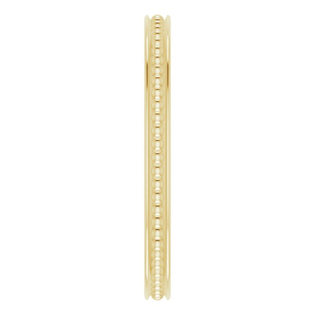 14K Yellow Stackable Bead Ring Size 7