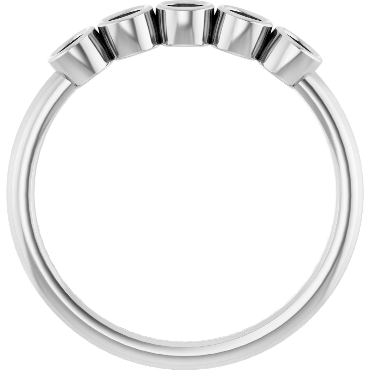 14K White 1/3 CTW Natural Diamond Five-Stone Ring