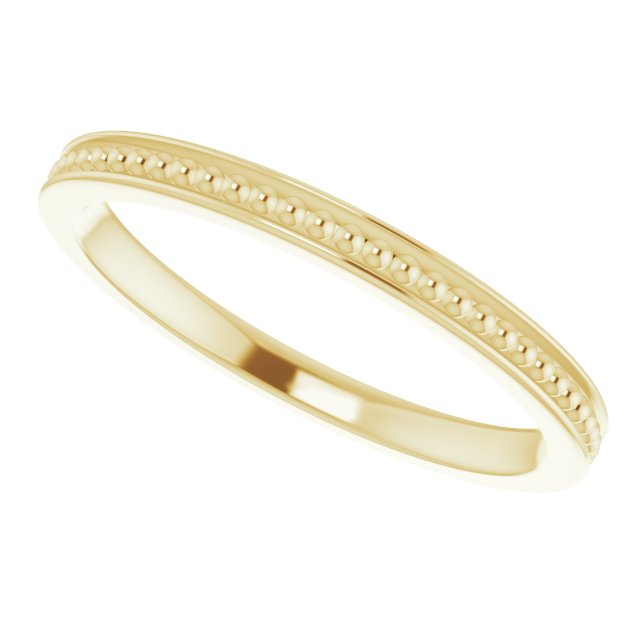 14K Yellow Stackable Bead Ring Size 7