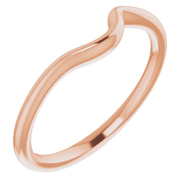 14K Rose Band for 4.1 mm & 4.4 mm Round Ring