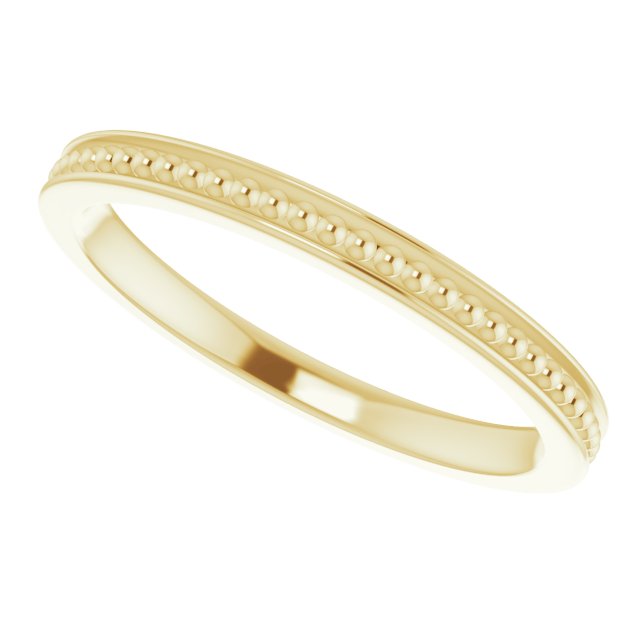 14K Yellow Stackable Bead Ring Size 6