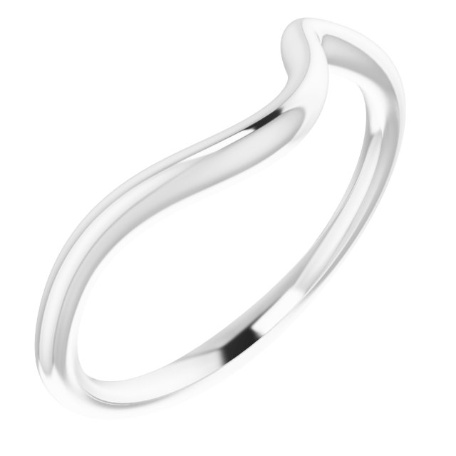 14K White Band for 6.5 mm Round Ring