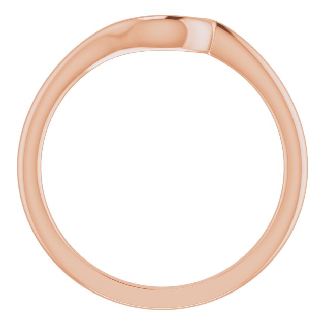 14K Rose Band for 4.1 mm & 4.4 mm Round Ring