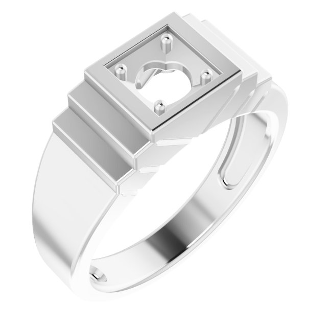 Geometric Solitaire Ring