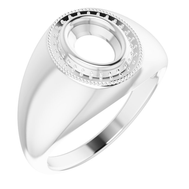 Bezel-Set Halo-Style Ring