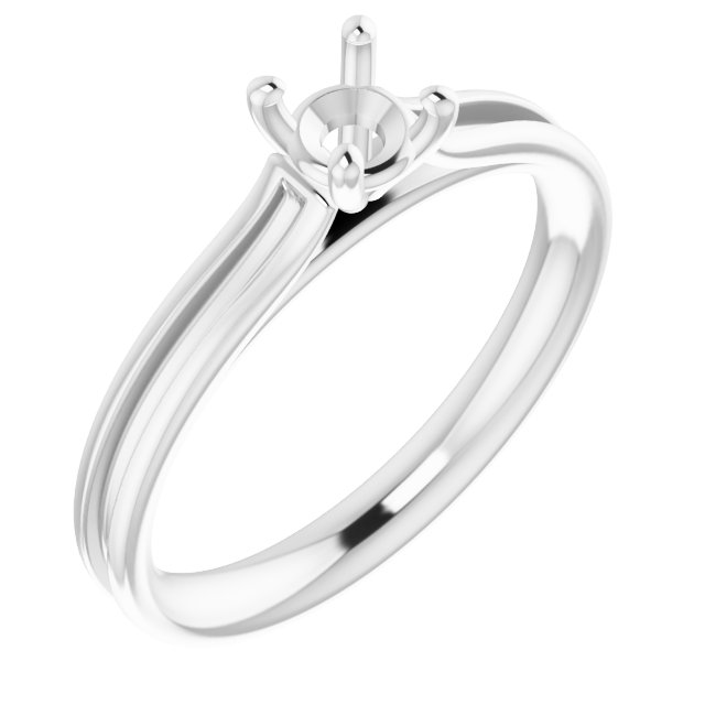 Accented Cathedral Engagement Ring
