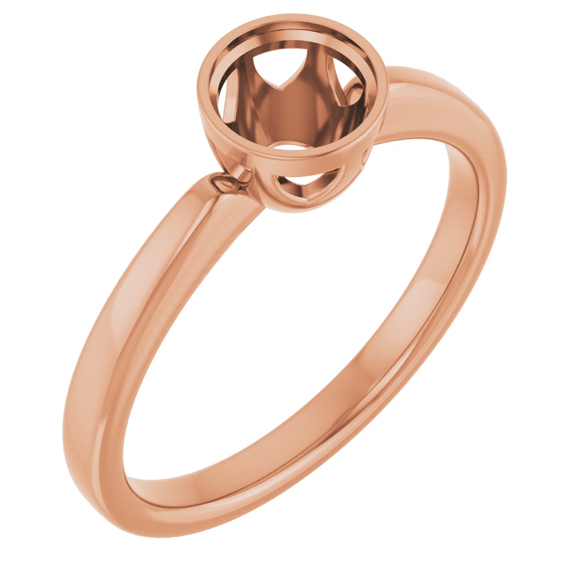 Bezel-Set Solitaire Engagement Ring