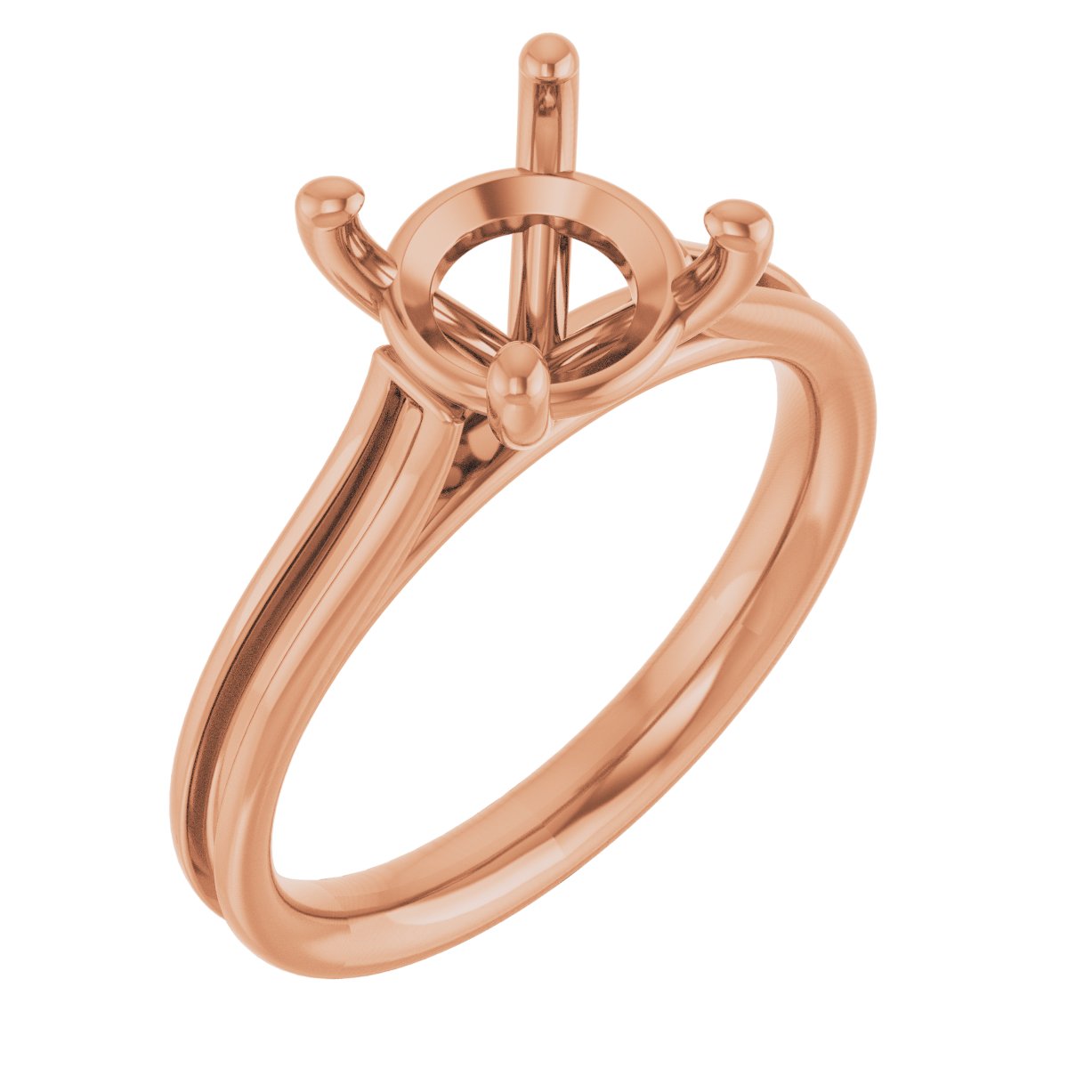 Accented Cathedral Engagement Ring