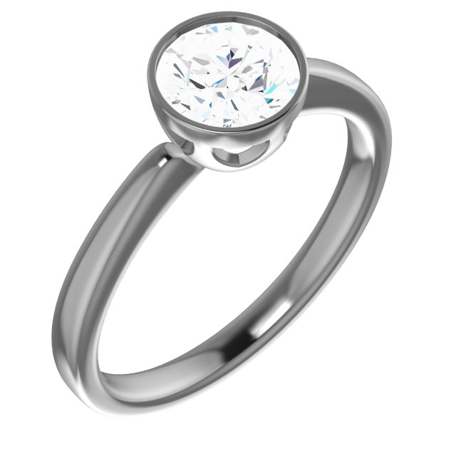 Bezel-Style Engagement Ring Mounting or Band